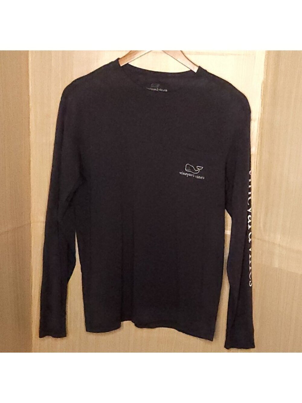 Vineyard Vines Mens Dark Grey Distressed Look Long Sleeve Shirt Medium